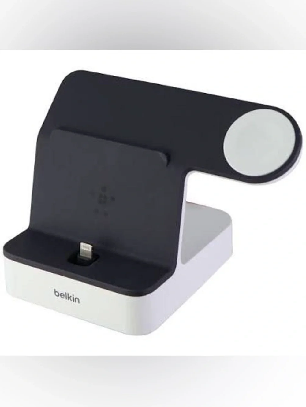 Belkin Black and White 2-in-1 Charging Stand for iPhone & Apple Watch